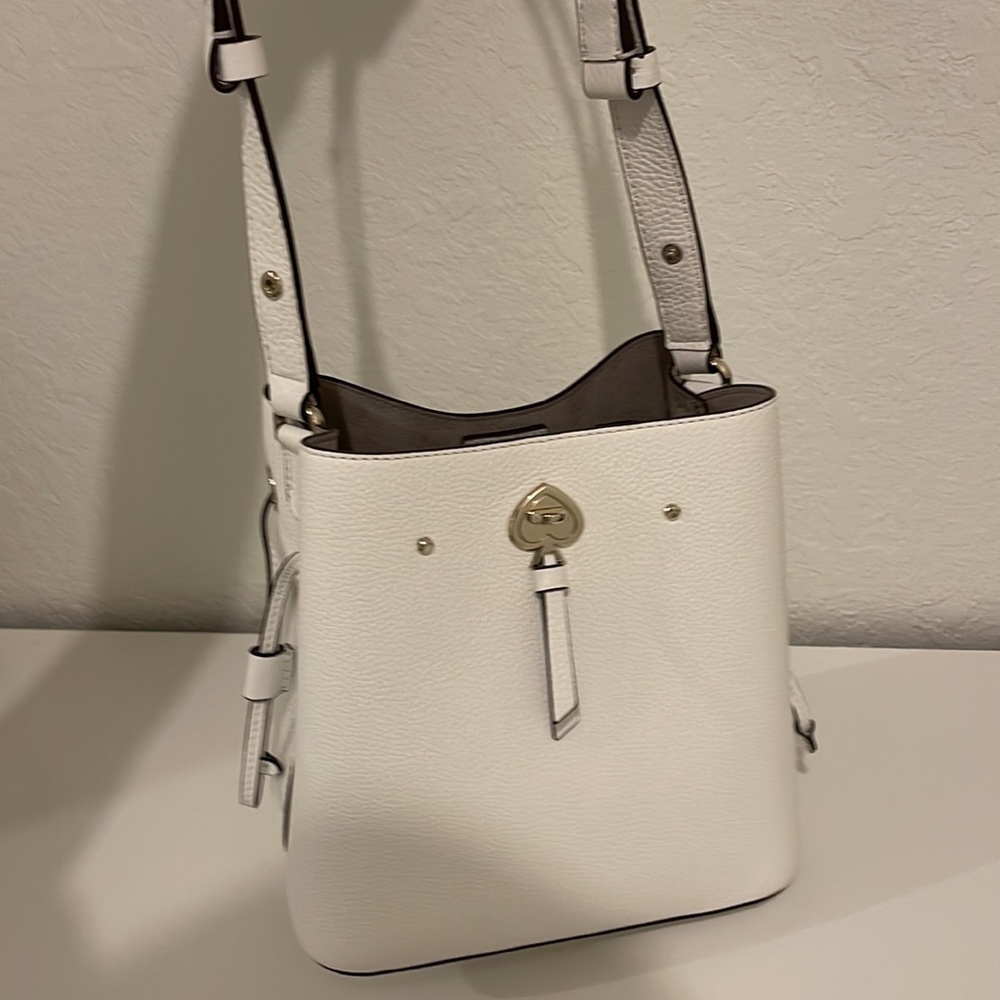 kate spade White Leather Bucket Shoulder Bag - Picture 6 of 16